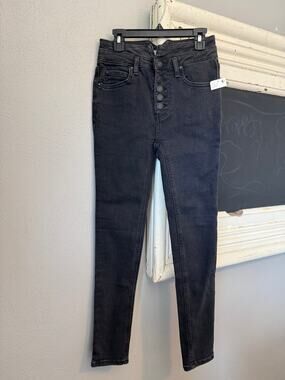 We the Free Skyline Stretch Denim Black Skinny Jeans Womens 24
